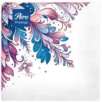 Салфетки бумажные НГ 3 слоя Pero Prestiqe 33*33см Иллюзия 20л 4344 /12шт/