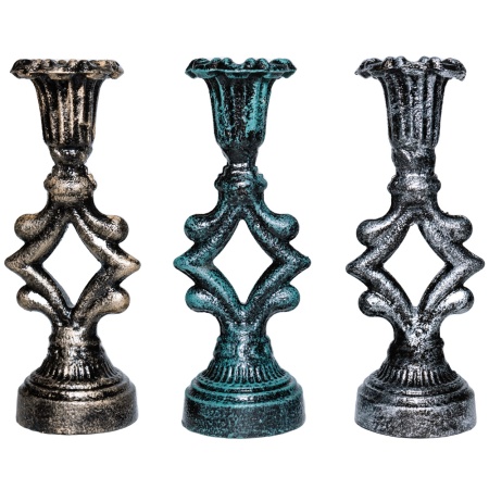 ДЕКОР Подсвечник Ампир антик зеленый РЗДИ/1шт