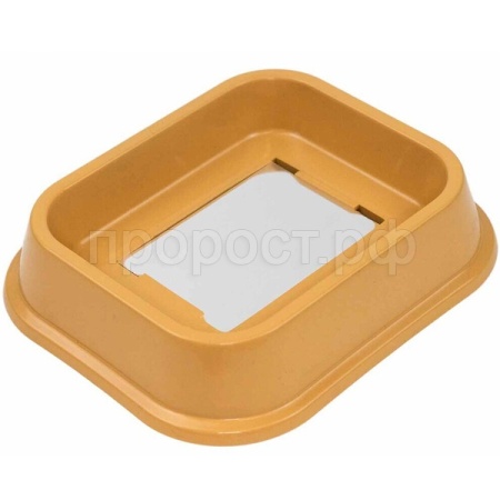 Купалка д/птиц ванночка с зеркалом 14,5*12*3см бежевая/5056/Дарэлл