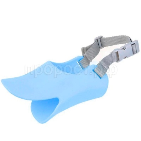 Намордник уточка S обхват носа 11см, обхват головы 17-30см НН-7 голубой