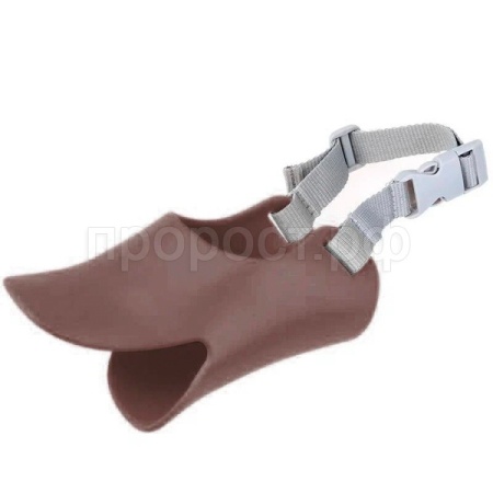 Намордник уточка L обхват носа 16см обхват головы 19-35см НН-9 коричневый