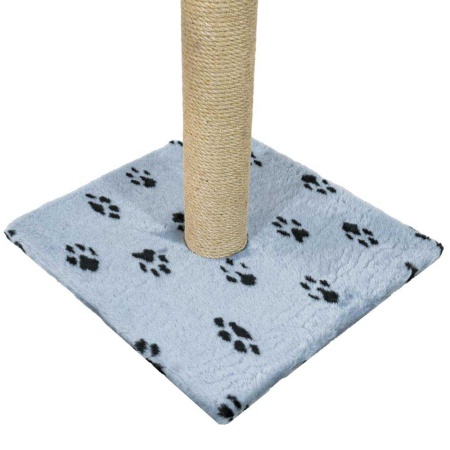 Когтеточка столбик мех, джут серый 47*47*80см/DONBARON