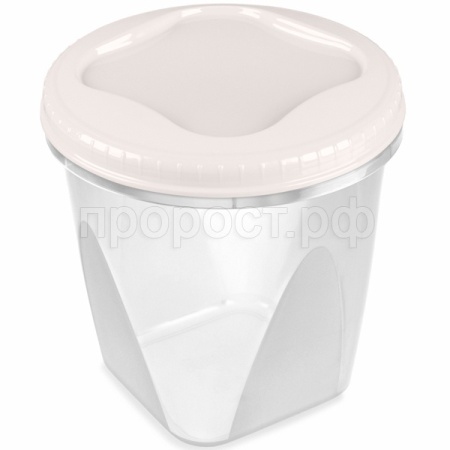 Банка д/хранения пищ. прод. Тондо 0,65л с завинчивающейся крышкой кремовый С285 /20шт/Мартика