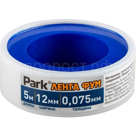 Лента фум 12мм*0,075мм*5м 104530 /1000шт/PARK Лента фум 12мм*0,075мм*5м 104530 /1000шт/PARK