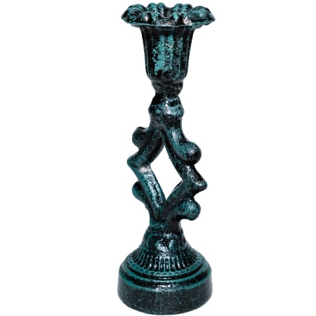 ДЕКОР Подсвечник Ампир антик зеленый РЗДИ/1шт