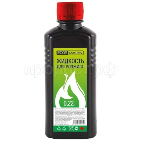 Жидкость для розжига 0,22л /35шт/006031/ECOS