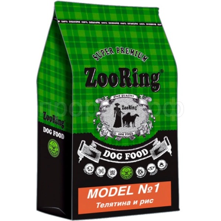 Собаки ZooRing Model №1 телятина и рис д/стерил. и кастр. собак всех пород 10кг/424719