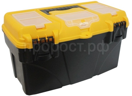 Ящик для инструментов ТИТАН 18 (с секциям) черный с желтым М2936 Ящик для инструментов ТИТАН 18 (с секциям) черный с желтым М2936