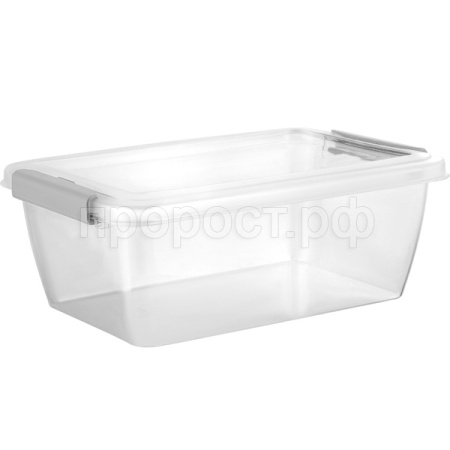 Контейнер д/продуктов с защелками 1л HELSINKI прямоуг. натуральный PT5012 /20шт/ПТ