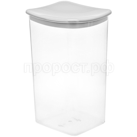 Емкость д/сыпуч. прод. квадратная 1,9л смоки М1224 / 15шт/М-пласт  