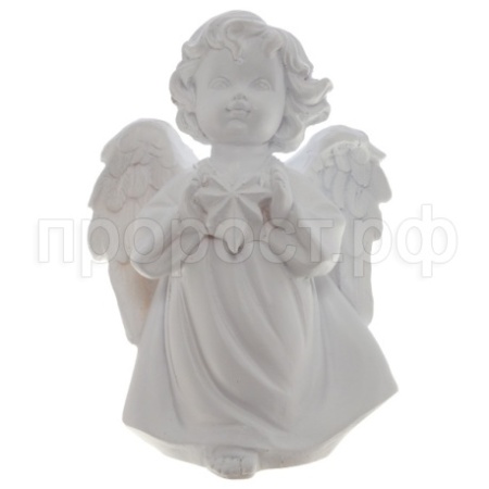 Ангелочек со звездочкой L11W8H15см белый 626433/А027