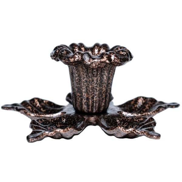 ДЕКОР Подсвечник Цветок антик золото РЗДИ/1шт