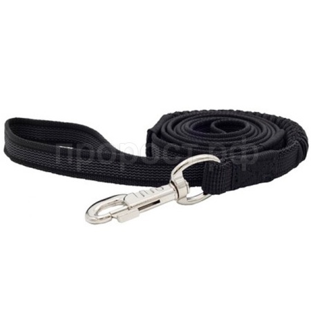 Поводок нейлон 20мм двухсторонний латекс.нить с буферной резинкой черный 1,5м/19100812-07/Каскад