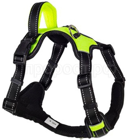 Шлейка нейлон L SPORT с ручкой зеленая обхв.груди 55-65см/01205565-05/Каскад