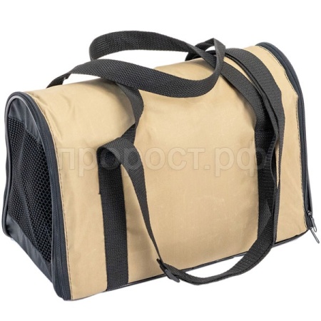 Сумка переноска Конверт-Туннель №0 расклад.с карманом и ремнем 33*19*21см бежевый/9025/