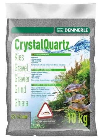 Грунты Dennerle Crystal Quartz темно-серый 1-2мм 10кг/1731 Грунты Dennerle Crystal Quartz темно-серый 1-2мм 10кг/1731