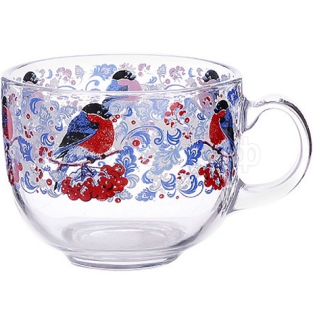 Кружка Снегири на рябине 480мл /2027-Д