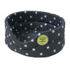 Лежанка овальная стеганая поролоновая хлопок Звездное Небо 42*34*18см/DONBARON