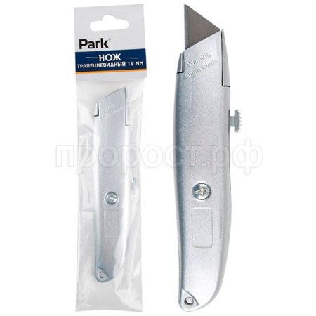 Нож 19мм с выдвижным лезвием трапециевидный 103773 Нож 19мм с выдвижным лезвием трапециевидный 103773